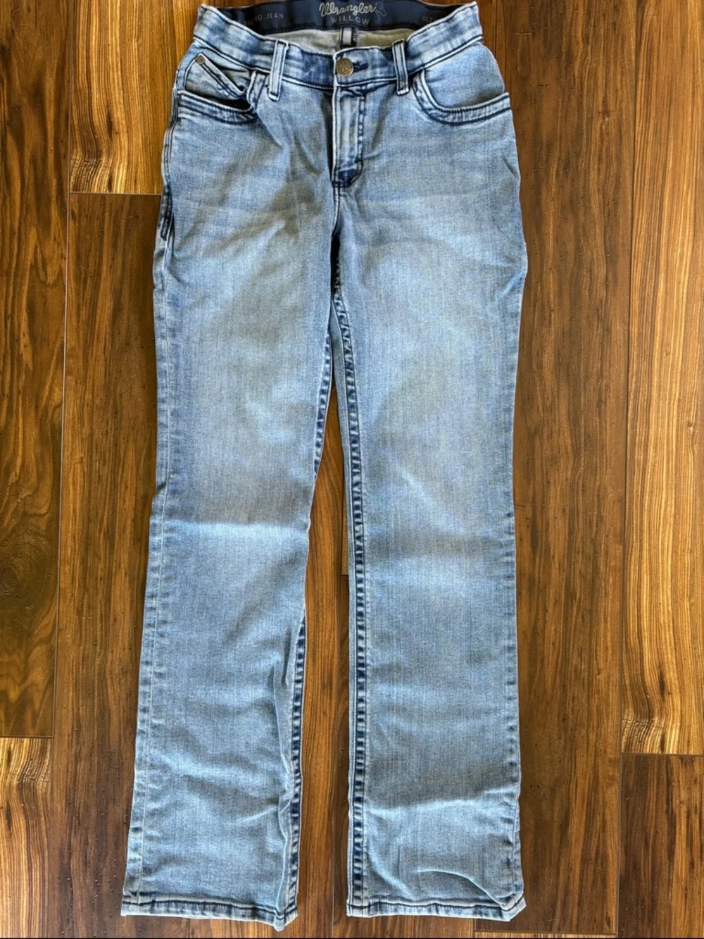 Wrangler Women’s Willow Ultimate Riding Jean Light Blue Boot Cut Jeans - Picture 3 of 7